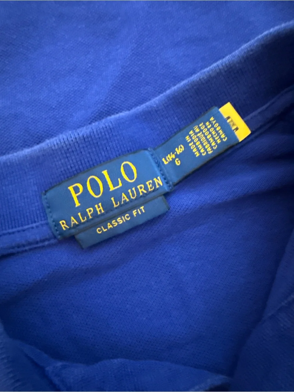 Ralph Lauren Boys' Royal Blue Polo with Yellow Pony